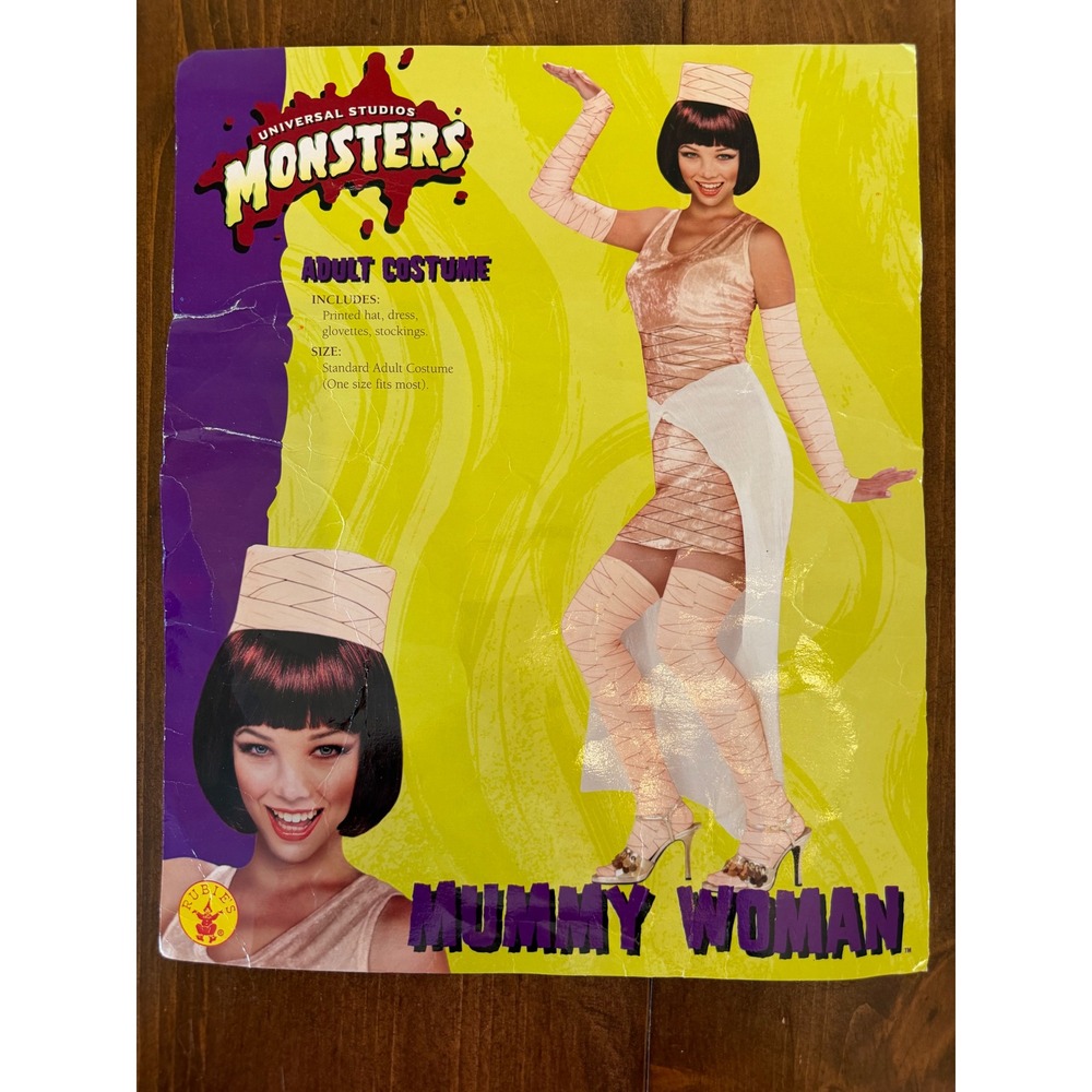 Universal Studios Monsters Mummy Woman Adult Costume Rubies Pink Dress Hat Set